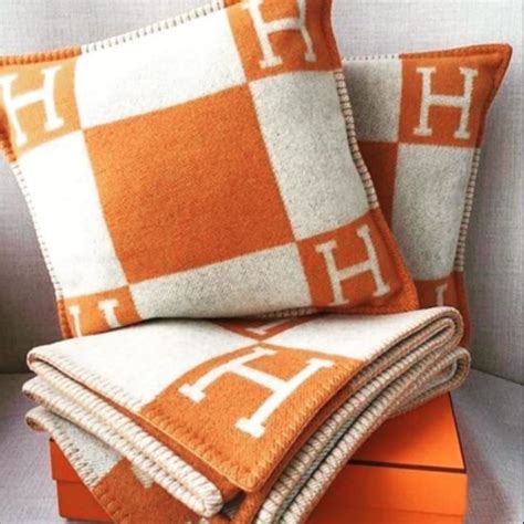 hermes cushion ebay|hermes pillow and blanket.